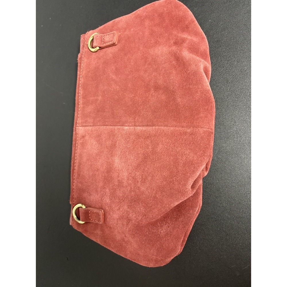 Anthropologie‎ Suede Leather Crossbody Small Terracotta Red Handbag - Picture 3 of 13